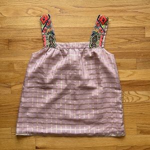 Pink beaded Tank top